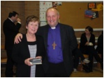 Liz Tinsley with Bishop Alan